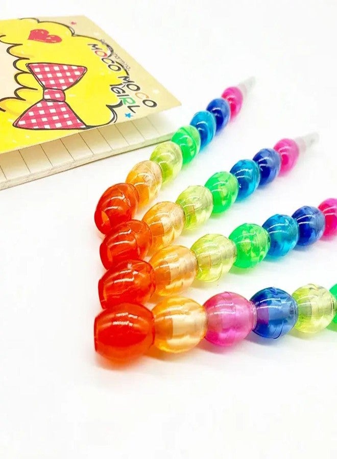 VTL Rainbow Puzzle Mechanical Pencils - Pack of 12 | Fun Colorful Interlocking Beads Design | 2.0mm Lead | Refillable & Replaceable Pencil Tips | Perfect for Kids, Students & Return Gifts - Image 2